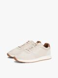 Beige Suede Mixed Texture Trainers  Men