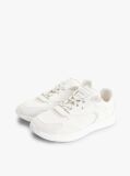 White Lightweight Mixed Texture Trainers  Men