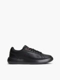 Black Chunky Leather Sneakers  Men