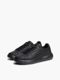 Black Chunky Leather Sneakers  Men