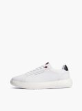 White Chunky Leather Sneakers  Men