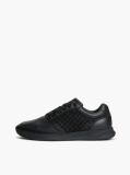 Black TH Monogram Leather Runner Sneakers  Men