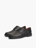 Black Pebble Grain Leather Derby Shoes  Men