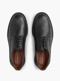 Black Pebble Grain Leather Derby Shoes  Men