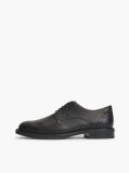 Black Pebble Grain Leather Derby Shoes  Men