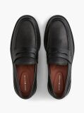 Black Pebble Grain Leather Penny Loafers  Men