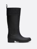 Black TH Monogram Rubber Cleat Rain Boots  Women