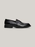 Μαύρο TH Monogram Δερμάτινα Loafers  Γυναίκες