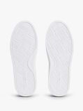 White Leather Metallic Logo Cupsole Trainers  Women