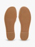 Beige Canvas TH Monogram Stripe Espadrille Mules  Women