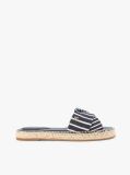 Blue Canvas TH Monogram Stripe Espadrille Mules  Women