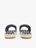 Blue Canvas TH Monogram Stripe Espadrille Mules  Women