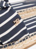 Blue Canvas TH Monogram Stripe Espadrille Mules  Women