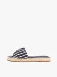Blue Canvas TH Monogram Stripe Espadrille Mules  Women