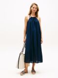 Blue Canvas TH Monogram Stripe Espadrille Mules  Women