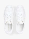 White TH Monogram Metallic Trainers With Leather  Women