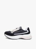 Black Suede Chunky Lace-Up Trainers  Women