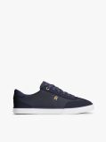 Blue Leather TH Monogram Vulcanised Trainers  Women