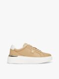 Beige Metallic TH Monogram Leather Platform Trainers  Women