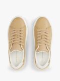Beige Metallic TH Monogram Leather Platform Trainers  Women