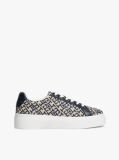 Blue TH Monogram Platform Textile Trainers  Women