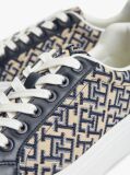 Blue TH Monogram Platform Textile Trainers  Women