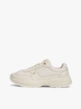 Beige TH Monogram Mixed Texture Leather Trainers  Women