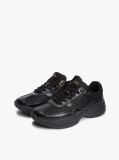 Black TH Monogram Mixed Texture Leather Trainers  Women