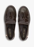 Brown TH Monogram Leather Tassel Loafers  Women