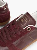 Κόκκινο Δερμάτινα Sneakers Με Μίξη Υφών  Γυναίκες