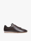 Brown TH Monogram Plaque Leather Trainers  Women