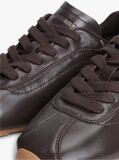 Brown TH Monogram Plaque Leather Trainers  Women