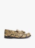 Multi Leather Snake Print Tassel Loafers  Women