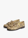 Multi Leather Snake Print Tassel Loafers  Women