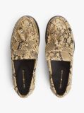 Multi Leather Snake Print Tassel Loafers  Women