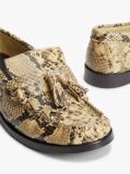 Multi Leather Snake Print Tassel Loafers  Women