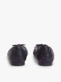 Black Logo Charm Quilted Leather Ballerinas  Women