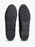 Black Logo Charm Quilted Leather Ballerinas  Women