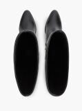 Black Leather Stiletto Heel Knee-High Boots  Women