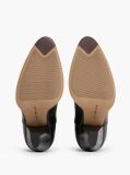 Black Leather Stiletto Heel Ankle Boots  Women