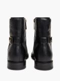 Black TH Monogram Embossed Leather Ankle Boots  Women