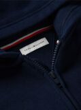 Μπλε Βαμβακερό Hoody Με Φερμουάρ Και Tonal Λογότυπο  Αγόρια