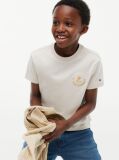 Beige Shield Logo Appliqué T-Shirt  Boys
