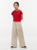 Red Essential Extra Slim Ribbed Short Sleeve Top  Girls