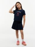 Blue Rhinestone Logo Relaxed T-Shirt  Girls