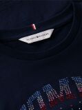 Blue Rhinestone Logo Relaxed T-Shirt  Girls