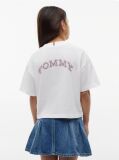 White Rhinestone Jersey T-Shirt  Girls