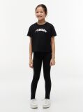 Black Essential Hilfiger Monotype T-Shirt And Leggings Set  Girls