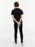 Black Essential Hilfiger Monotype T-Shirt And Leggings Set  Girls