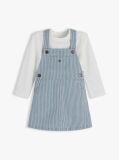 Multi Denim Σετ Ριγέ Φόρεμα Με T-Shirt  Βρεφικά